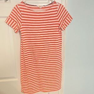 Boden pink and White Sheath Dress with Raglan Sleeves